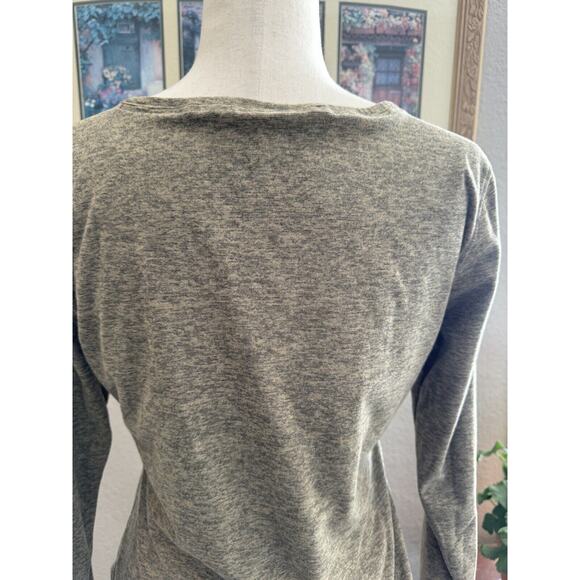 Canada Weather Gear‎ Top Soft V Neck Henley Button Medium Brown Oatmeal Logo - Picture 5 of 7